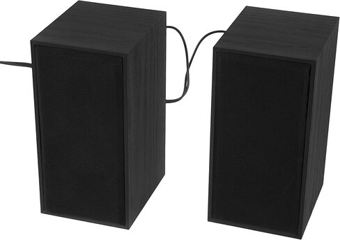 TELLUR Basic 2.0 Speakers, 6W, USB/Jack, Wooden Case, Volume Control, Black in Kuwait