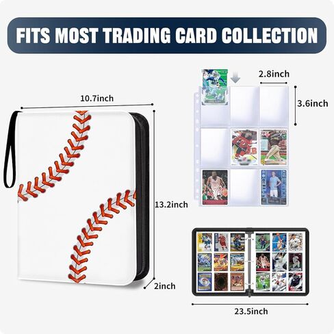 900 Pockets Basketball Card Binder, Trading Card Holder with Sleeves Card Collectors Album, Fit for Basketball Cards Football Cards Baseball Soccer Hockey Sport Trading Cards, MTG, TCG in Kuwait