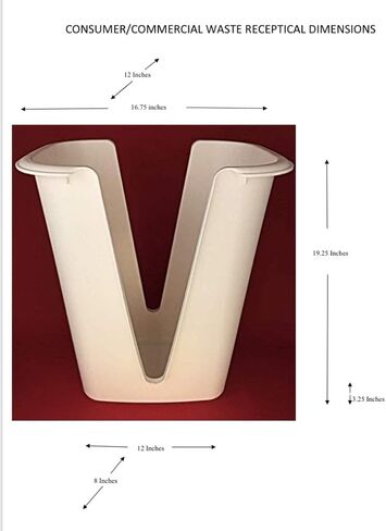 Waste-Eze; Adaptive,13 Gallon Kitchen/Office Trash Can, with Ergonomic, Easy-to-Use Design and Made in The U.S.A. - White in Saudi Arabia