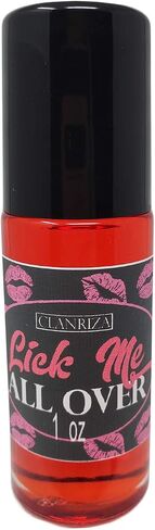 زيت عطري Lick Me All Over زيت طبيعي معطر حلو - زيت عطري عالي الجودة بسعر معقول - زجاجات بوسطن الزجاجية الشفافة مع غطاء أسود - (لفة 1/2 أونصة) in Kuwait