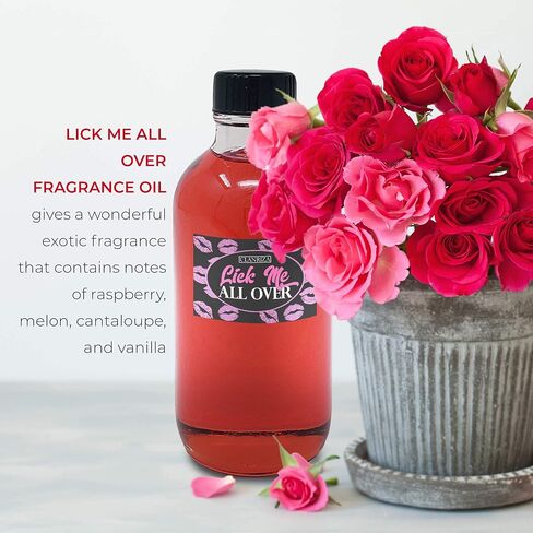 زيت عطري Lick Me All Over زيت طبيعي معطر حلو - زيت عطري عالي الجودة بسعر معقول - زجاجات بوسطن الزجاجية الشفافة مع غطاء أسود - (لفة 1/2 أونصة) in Kuwait