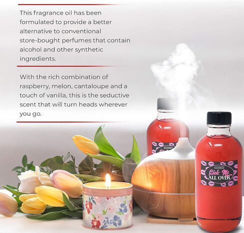زيت عطري Lick Me All Over زيت طبيعي معطر حلو - زيت عطري عالي الجودة بسعر معقول - زجاجات بوسطن الزجاجية الشفافة مع غطاء أسود - (لفة 1/2 أونصة) in Kuwait