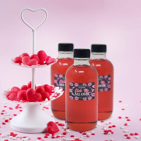 زيت عطري Lick Me All Over زيت طبيعي معطر حلو - زيت عطري عالي الجودة بسعر معقول - زجاجات بوسطن الزجاجية الشفافة مع غطاء أسود - (لفة 1/2 أونصة) in Kuwait