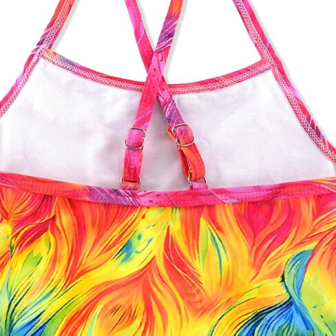 Girls One Piece Swimsuit Quick Dry Beach Suit Kids Colorful Swimwear 2-8Years in Saudi Arabia