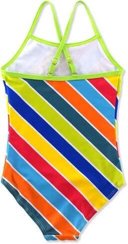Girls One Piece Swimsuit Quick Dry Beach Suit Kids Colorful Swimwear 2-8Years in Saudi Arabia