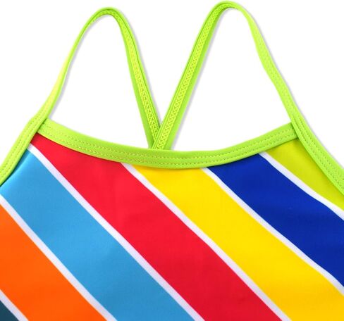 Girls One Piece Swimsuit Quick Dry Beach Suit Kids Colorful Swimwear 2-8Years in Saudi Arabia