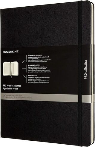 Moleskine PRO Project Planner, Hard Cover, XL (7.5" x 9.5") Black, 288 Pages in Saudi Arabia