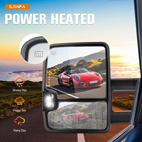Towing Mirrors Rear View Mirrors fit for 2007-2017 Toyota Tundra, 2008-2017 Toyota Sequoia Power Control Heated Side Mirror in Saudi Arabia