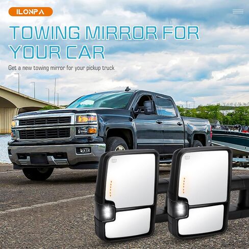 Towing Mirrors Rear View Mirrors fit for 2007-2017 Toyota Tundra, 2008-2017 Toyota Sequoia Power Control Heated Side Mirror in Saudi Arabia