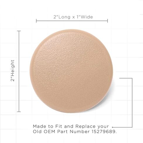 غطاء غطاء مسند الذراع لمركبات مختارة من جنرال موتورز - يستبدل مسمار تقليم مقبض المقعد الخلفي الأيسر أو الأيمن 15279691 - رمادي in Kuwait