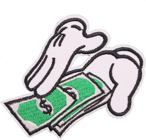 U-Sky Iron on Patch for Clothes, 3pcs Counting Money Iron-on Patches for Vest/Jackets, Sew-on Appliques for Backpacks/Caps/Jeans to Cover Rip/Logo, Size: 3.3x2.5 inch in Saudi Arabia