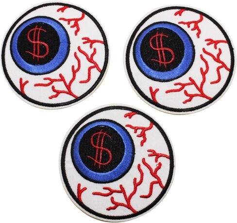 U-Sky Iron on Patch for Clothes, 3pcs Counting Money Iron-on Patches for Vest/Jackets, Sew-on Appliques for Backpacks/Caps/Jeans to Cover Rip/Logo, Size: 3.3x2.5 inch in Saudi Arabia