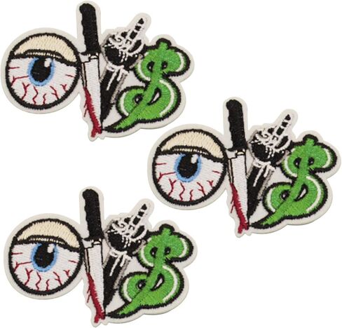 U-Sky Iron on Patch for Clothes, 3pcs Counting Money Iron-on Patches for Vest/Jackets, Sew-on Appliques for Backpacks/Caps/Jeans to Cover Rip/Logo, Size: 3.3x2.5 inch in Saudi Arabia