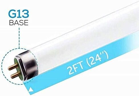 Circle (6 Pack F17T8/841 17W 24 Inch T8 Fluorescent Tube Light Bulb, 4100K Cool White, Medium Bi-Pin (G13) Base, 17 Watt T8 Light Bulbs in Saudi Arabia