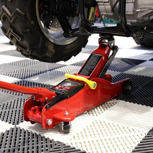 Jack Boss Hydraulic Floor Jack 2 Ton 4,400 Lbs Car Lift Portable Trolley Low Profile Jack for Cars Automotive Sedans, Plastic case, Red in Saudi Arabia