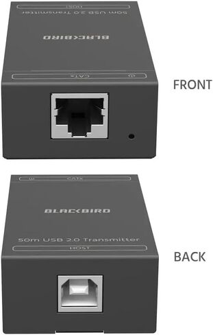 موسع Monoprice Blackbird 4-Port USB 2.0 فوق Cat5e/Cat6-50 مترًا (164 قدمًا) التوصيل والتشغيل، بدون محرك، يدعم ما يصل إلى 480 ميجابت في الثانية، لنظام التشغيل Windows وMacOS وAndroid وLinux in Saudi Arabia