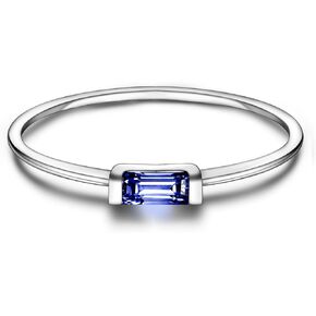 S925 Sterling Silver Birthstone Stackable Rings for Women Girls Mother Children with Cubic zirconium Mom Ring Mother's Day Jewelry Gifts for Wife