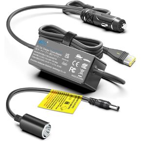 KFD 12V-24V DC Adapter for Resmed AirSense 11 DC Converter AirSense 11 CPAP Machine Car Charger Power Supply Cord 5.5*2.5/2.1mm Cigarette Lighter Cable Kit for Power Station/Power Bank/Battery Backup