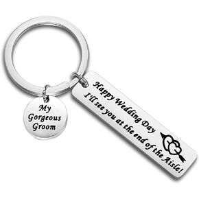 MAOFAED Groom Gift Husband 'll See You At the End of the Aisle Gift For Groom From Bride Wedding Day Gift For Groom