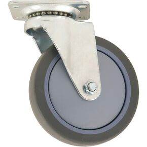 Titan 5" Thermoplastic Rubber (TPR) Swivel Caster, 350-lb. capacity, Gray
