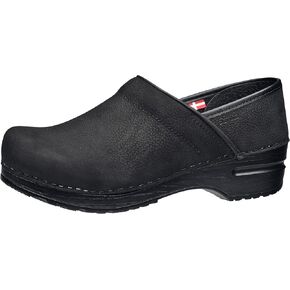 Sanita Women's Professional Oil Closed Leather Clog