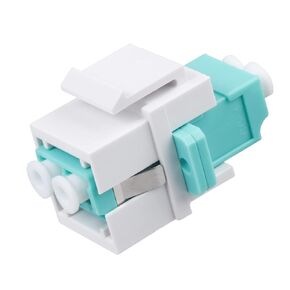 10-Pack LC/OM3 Fiber Optic Coupler Keystone Jack Modular for Patch Panels and Wall Plates Fiber Optic Cable Adapter LC Duplex Multimode