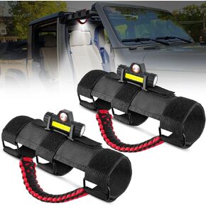 Nilight Dome Light w/Grab Handle Universal 2"- 4" Roll Bar Mount LED Interior Light Spot Flood Combo Beam LED Light Metal Buckle for Wrangler CJ YJ TJ JK JL Gladiator JT, 2 Years Warranty