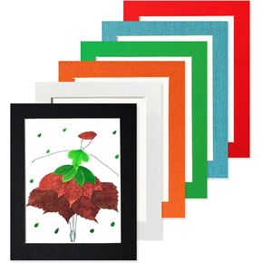3x5 Picture Frame Set of 12,Paper Photos Display for Wall Mounting with Transparency Plastic Membrane,Multicolor,No Nails Needed