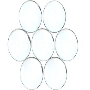 CleverDelights 18x25mm (3/4" x 1") Oval Glass Cabochons - 25 Pack