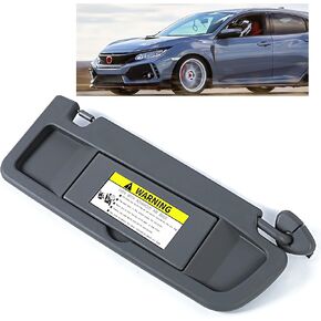 Kojem Sun Visor Dark Gray Compatible with 2006-2011 Honda Civic- Left (Driver Side) Replace for 83280-SNA-A01ZA