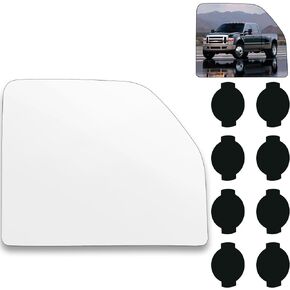 OCPTY Towing Side Mirror Glass fit for 1999-2007 For Ford F-250 F-350 F-450 F-550 Super Duty 2000-2005 For Ford Excursion Pickup Truck,Right Side Upper Flat Glass,Including Adhesive