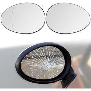 Door Rearview Mirror Lens Heated Rearview Mirror Glass Reflector Convex Glass For BMW Mini Cooper R55 R56 R57 2007-2015 51162755625 51169803193 51162755626 51169803192 (A Pair)