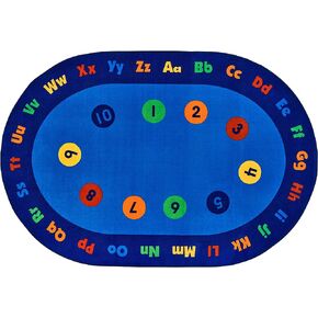 Carpets for Kids KID$Value Plus 90.98 Circletime Early Learning Rug 7ft 6in x 12ft Oval