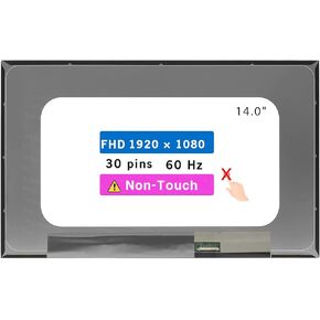 شاشة بديلة 14.0 بوصة LQ140M1JW49 LM140LF1F-01 LM140LF1F01 لجهاز ASUS ROG GA401 GA401l GA401Q لوحة عرض LCD 40 دبوس 120 هرتز متوافقة مع 144 هرتز (FHD 1920 * 1080 غير تعمل باللمس)