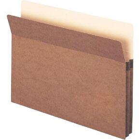 Smead File Pocket, Straight-Cut Tab, 1-3/4" Expansion, Letter Size, Redrope, 25 per Box (73214)