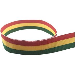 QIANF Black/Red/Black Striped Grosgrain Ribbon - 1 Inch 25 Yards(Multiple Widths & Colors Available)