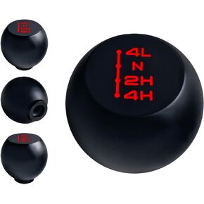 JGR Black Billet Aluminum Flat Top Transfer Case Shift Knob 3/8-24