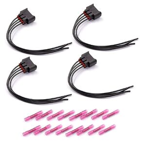 Ignition Coil Connector Plug Harness 4-Way Female 90980-11885 Compatible with Toyota Camry Corolla Highlander, Scion,Sienna 645-940 4Pcs