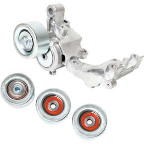 Drive Belt Tensioner with 3 Pulleys Replacement for 4runner 2003-2009 FJ Cruiser 2007-2009 Tacoma 2005-2015 Tundra 2005-2011 4.0 V6 1T132P111P30 1660331040 1660431020