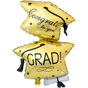Graduation Cap Balloon | Graduation Hat Balloon | Graduation Mylar Foil Balloons for Graduation Party Decorations Congrats Grad Decorations