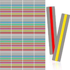 Yexiya 100 Pack Guided Reading Strips Line Reader Highlight Strips Overlay Highlight Bookmarks Help with Dyslexia for Student Classroom Teacher Supply Kids Children(Multicolor)