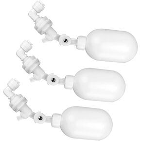 1/4" Quick Connect Plastic Float Ball Valve Adjustable Water Tank Level Control Valve (Pack of 3)