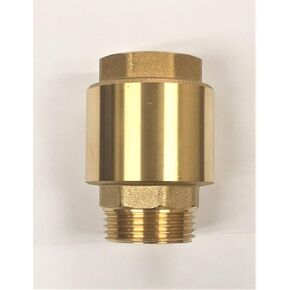 Hallmark Industries Check valve, brass, 1.25NPT male in/ 1.25FNPT out