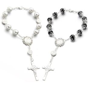 مسبحة متقاطعة معلقة لمرآة السيارة - 2 حزمة من ملحقات تعليق مرآة الرؤية الخلفية للسيارة، صليب للملحقات الداخلية للسيارة، مرآة الرؤية الخلفية التلقائية ديكور معلق in Kuwait