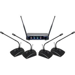 VocoPro, 4 Wireless Microphone System, XLR, Black, Digital-Quad-Conference-C4