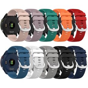 Compatible for Garmin Forerunner 255S/265S, 18mm Width Quick Released Soft Silicone Replacement WatchBand Strap Wristband for Garmin Forerunner 255S/Forerunner 265S/Vivoactive 4S/Vivomove 3S/Venu 3S/Venu 2S