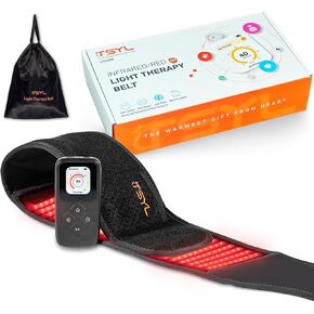 Red Light Therapy Belt, 460 LEDs High Energy Professional Infrared Red Light Therapy for Body Pain Relief of Back Shoulder Waist Neck, Rechargeable LED Light Therapy at Home Gift Pack Black