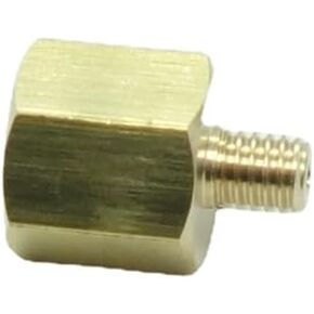2 Pcs 1/8" NPT Pipe Female x M6 x1 Male Metric Gauge Adapter Brass