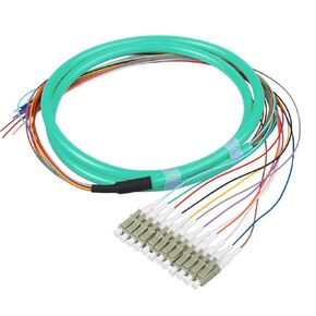 2-Pack SC/UPC Fiber Optic Pigtail, 1.5m 12 Strand SingleMode 9/125 Fiber Pigtail, 12 Color-Coded Fiber Patch Cords for Fusion Splicing