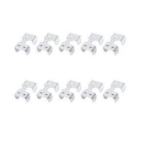 10PCS Heavy Duty Double Rope Clamp Galvanized Twisted Metal Braided Rope End Clamp Wire Rope Clip Fastener Hardware Accessories Suitable for Making Pet Leashes Mudguard Ropes 1/4 Inch